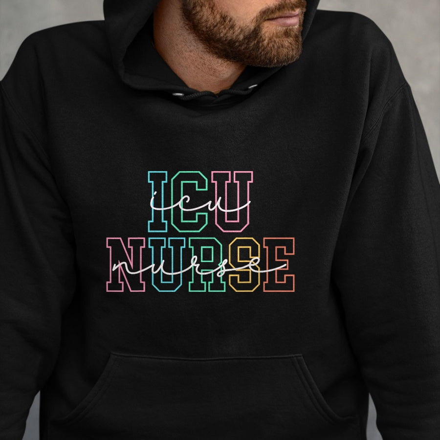Funny Nurse Shirt, Nurse Unisex T-Shirt/Hoodie/Sweatshirt HLT00 - Icu Nurse Icu Nursing Icu Critical Care Men Women ICU Nurse T-Shirt