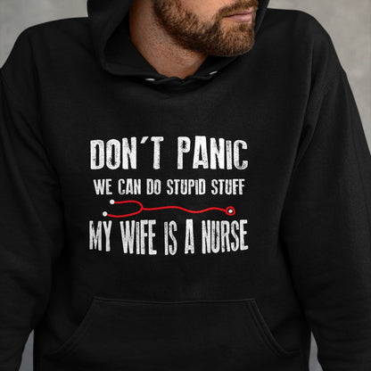 Funny Nurse Shirt, Nurse Unisex T-Shirt/Hoodie/Sweatshirt HLT00 - My Wife Is Nurse - Husband T-Shirt