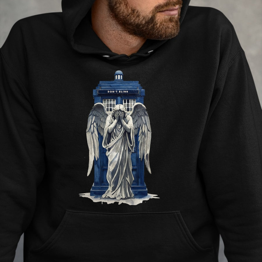 Best Doctor Shirt, Funny Doctor UnisexT-Shirt/Hoodie/Sweatshirt HLT00 - Weeping Angel with Blue Police Box 1 - Fan Fun T-Shirt
