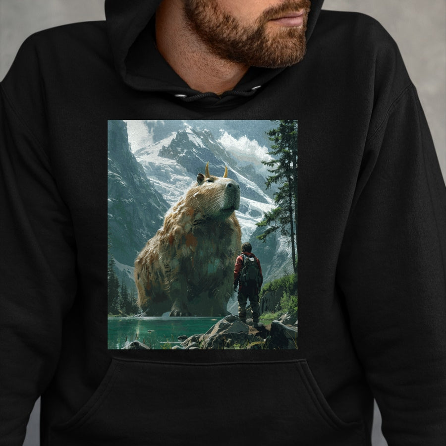 Cute Capybara Shirt, Funny Capybara Unisex T-Shirt/Hoodie/Sweatshirt HLT00 - Funny Graphic Capybara Long Sleeve T-Shirt (1)