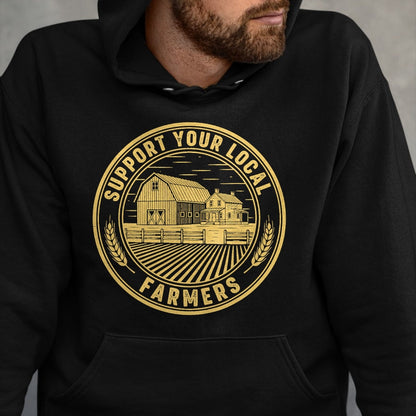 Best Farmer Life Shirt, Funny Farmer UnisexT-Shirt/Hoodie/Sweatshirt HLT00 - Vintage Support Your Local Farmers Farming Farm Farmer T-Shirt (3)