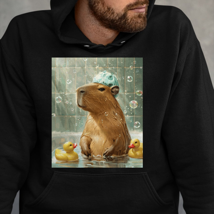 Cute Capybara Shirt, Funny Capybara Unisex T-Shirt/Hoodie/Sweatshirt HLT00 - Funny Graphic Capybara Long Sleeve T-Shirt (22)