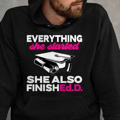 Best Doctor Shirt, Funny Doctor UnisexT-Shirt/Hoodie/Sweatshirt HLT00 - Finished.D. Doctorate Graduation Doctor of Education T-Shirt