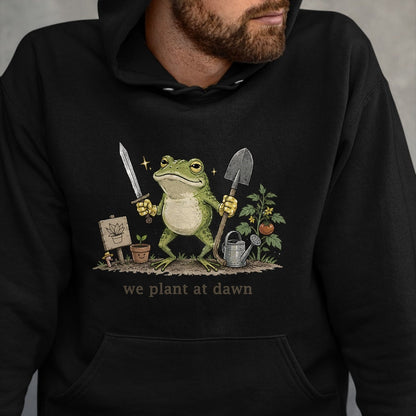 Best Farmer Life Shirt, Funny Farmer UnisexT-Shirt/Hoodie/Sweatshirt HLT00 - Women We Plant at Dawn Funny Gardening Frog Gardener Farmer T-Shirt