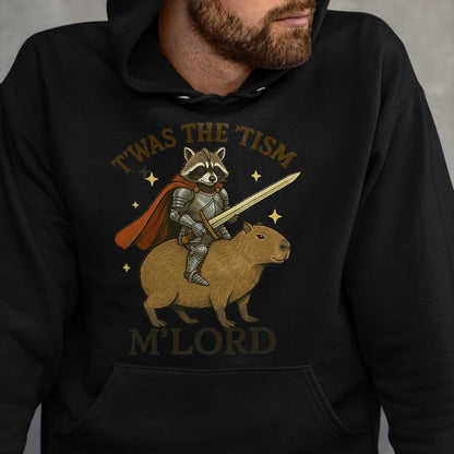Cute Capybara Shirt, Funny Capybara Unisex T-Shirt/Hoodie/Sweatshirt HLT00 - TWAS The Tism M Lord Funny Raccoon Vintage Capybara Autism T-Shirt