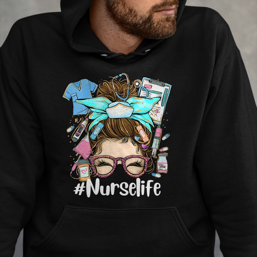 Funny Nurse Shirt, Nurse Unisex T-Shirt/Hoodie/Sweatshirt HLT00 - Funny NurseLife Nurse T-Shirt