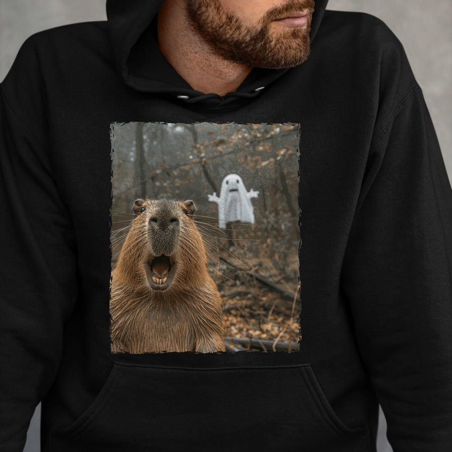 Cute Capybara Shirt, Funny Capybara Unisex T-Shirt/Hoodie/Sweatshirt HLT00 - Funny Capybara Halloween T-Shirt