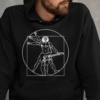 Guitar Lover Shirt, Funny Guitar UnisexT-Shirt/Hoodie/Sweatshirt HLT00 - Guitar Da Vinci Vitruvian Man Guitar Player Musicians T-Shirt