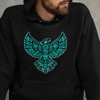 Native American T-Shirts, Vintage Native American Unisex T-Shirt/Hoodie/Sweatshirt HLT00 - Thunderbird Native American Tribal Art (3)
