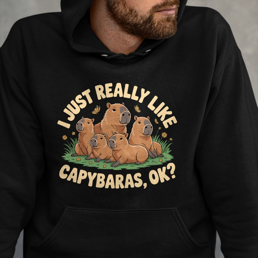 Cute Capybara Shirt, Funny Capybara Unisex T-Shirt/Hoodie/Sweatshirt HLT00 - Funny Bit of A Mess Capybara Meme Graphic for Women T-Shirt