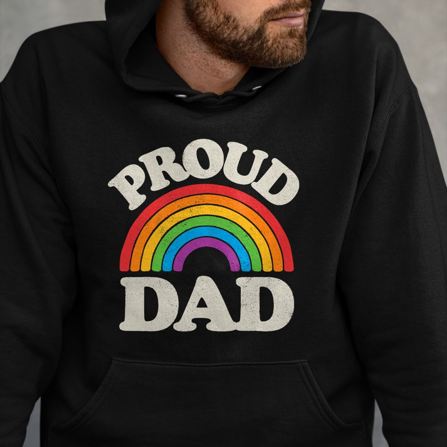 Gift for Dad Shirt, Funny Dad Unisex T-Shirt/Hoodie/Sweatshirt HLT00 – LGBTQ Proud Dad Gay Pride LGBT Ally Rainbow Father_s Day T-Shirt