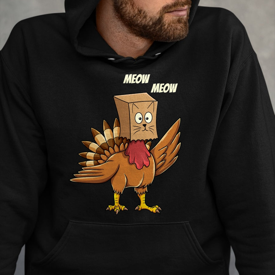 Best Thanksgiving Family Shirt , Funny Thanksgiving UnisexT-Shirt/Hoodie/Sweatshirt HLT00 - Thanksgiving Turkey Cat Meow Funny Men Women Thanksgiving T-Shirt