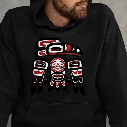 Native American T-Shirts, Vintage Native American Unisex T-Shirt/Hoodie/Sweatshirt HLT00 - Haida Tlingit Raven Totem Native American Indigenous Pride