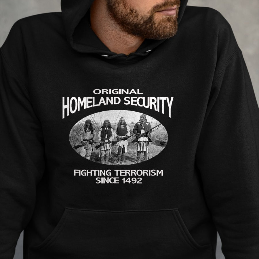 Native American T-Shirts, Vintage Native American Unisex T-Shirt/Hoodie/Sweatshirt HLT00 - Homeland Security Native American shirt. fighting terrorism