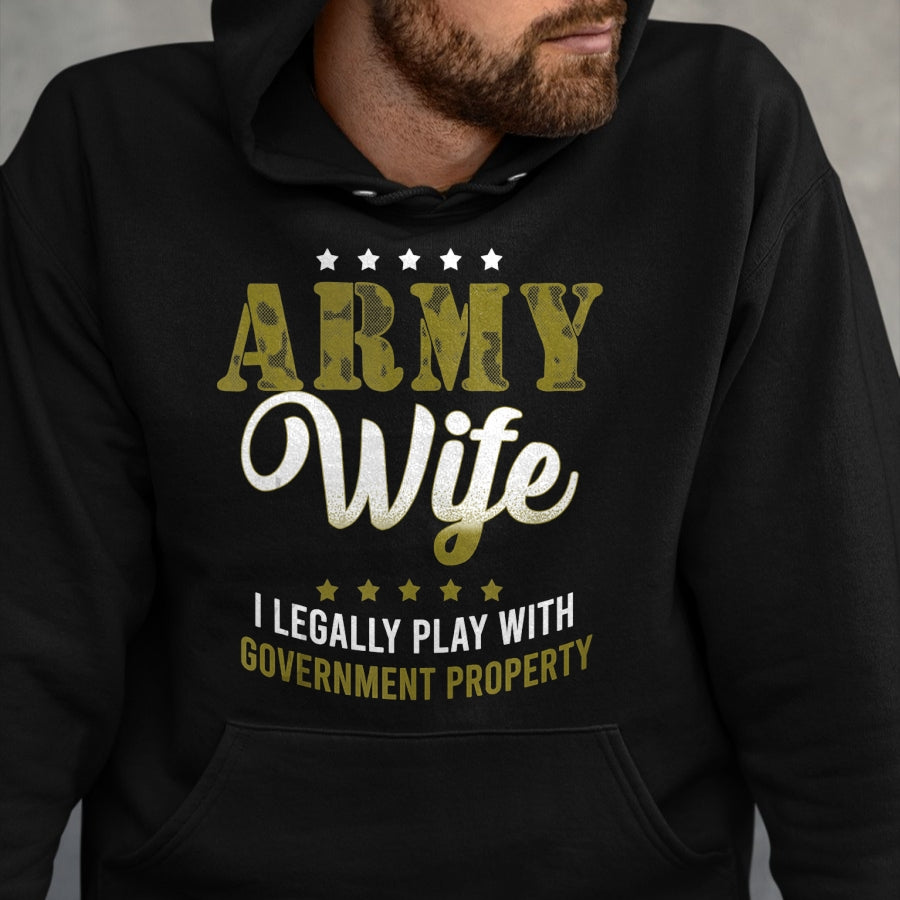 Best Wife Shirt, Wife and Husband Unisex T-Shirt/Hoodie/Sweatshirt HLT00 - Gift for wife T shirt, lucky wife   Army Veteran Wife Shirt Proud Army Wife Gift Tank Top