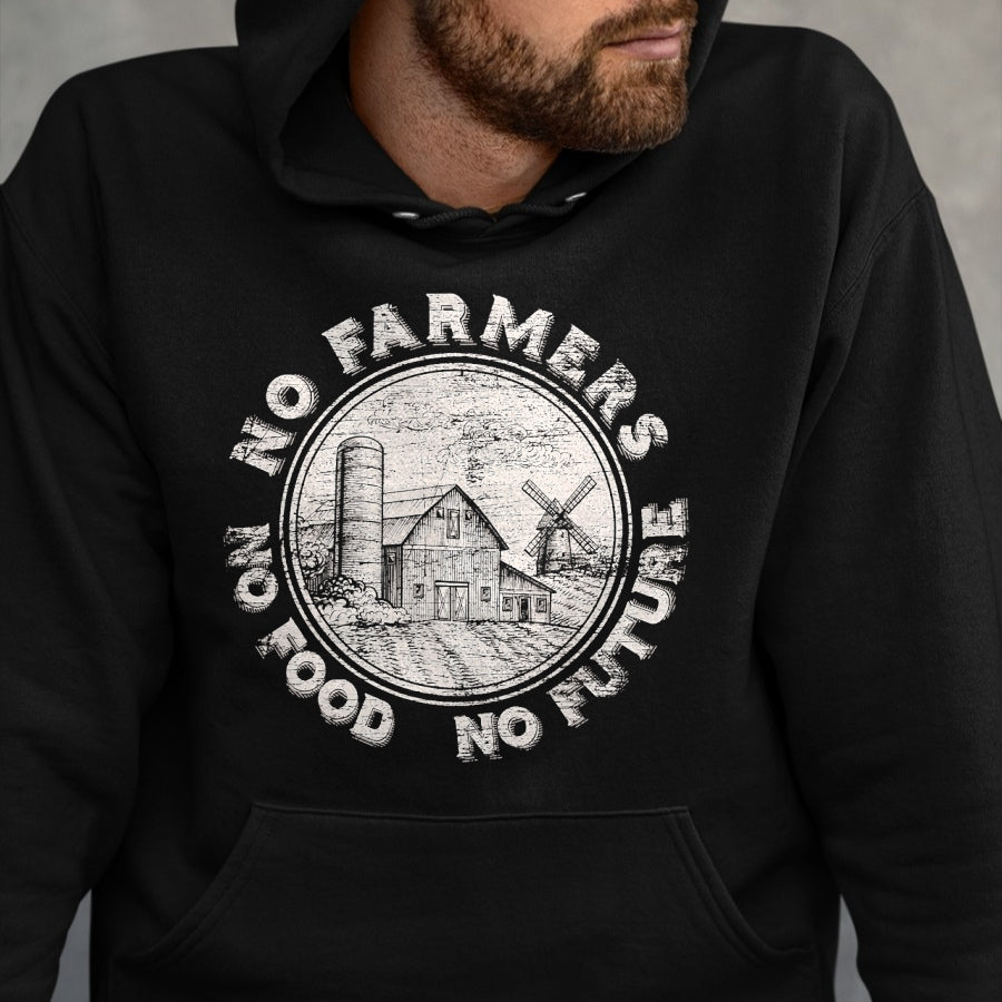 Best Farmer Life Shirt, Funny Farmer UnisexT-Shirt/Hoodie/Sweatshirt HLT00 - No Farmers No Food No Future T-Shirt Small