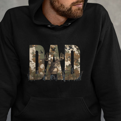Funny Hunting Shirt, Gift For Hunting Lover Unisex T-Shirt/Hoodie/Sweatshirt HLT00 - Retro Camo Dad Quote Funny Deer Animal Hunting Outdoorsman T-Shirt
