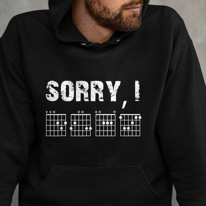 Guitar Lover Shirt, Funny Guitar UnisexT-Shirt/Hoodie/Sweatshirt HLT00 - Sorry I-DGAF Funny Hidden Message Guitar Chords for Lover T-Shirt