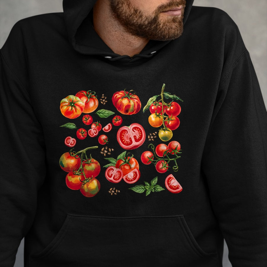 Best Farmer Life Shirt, Funny Farmer UnisexT-Shirt/Hoodie/Sweatshirt HLT00 - Tomato Season Vegetable Gardener Tomatoes Watercolor Summer T-Shirt