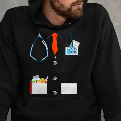 Best Doctor Shirt, Funny Doctor UnisexT-Shirt/Hoodie/Sweatshirt HLT00 - Doctor White Lab Coat Funny Halloween Costume for Men Women T-Shirt