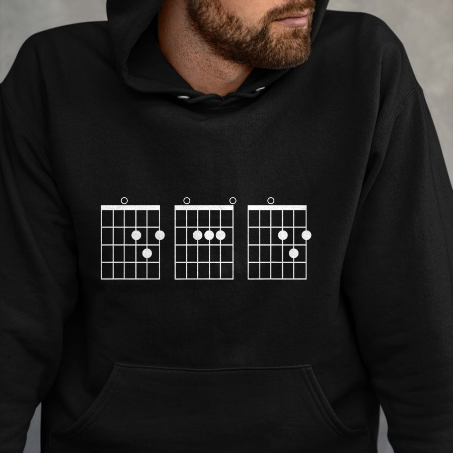 Guitar Lover Shirt, Funny Guitar UnisexT-Shirt/Hoodie/Sweatshirt HLT00 - Dad Guitar Chord T-Shirt