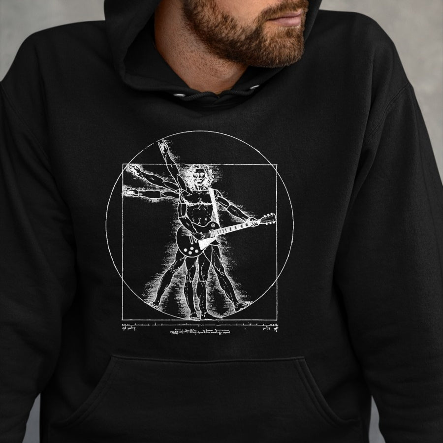 Guitar Lover Shirt, Funny Guitar UnisexT-Shirt/Hoodie/Sweatshirt HLT00 - Funny Guitar Player Da Vinci Vitruvian Man Musicians T-Shirt