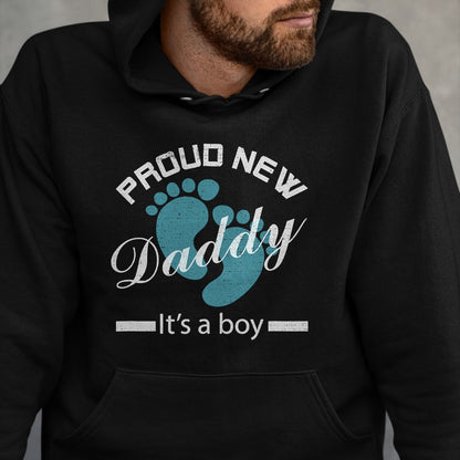 Gift for Dad Shirt, Funny Dad Unisex T-Shirt/Hoodie/Sweatshirt HLT00 – Vintage First Time Dad Proud New Daddy It_s A Boy T-Shirt