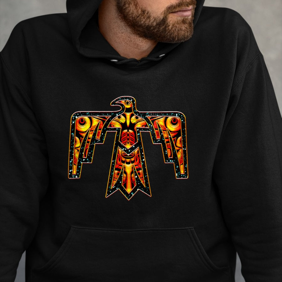 Native American T-Shirts, Vintage Native American Unisex T-Shirt/Hoodie/Sweatshirt HLT00 - Thunderbird Native American Symbol Power Eagle Falcon