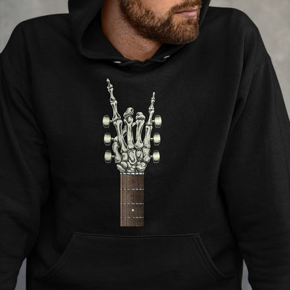 Guitar Lover Shirt, Funny Guitar UnisexT-Shirt/Hoodie/Sweatshirt HLT00 - Rock On Skeleton Hand Guitar Gifts Men Graphic Tee Rock Band T-Shirt