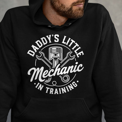 Best Mechanic Life Shirt, Funny Mechanic UnisexT-Shirt/Hoodie/Sweatshirt HLT00 - Daddy's Little Mechanic in Training Funny Future Mechanic T-Shirt