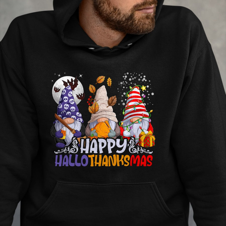Best Thanksgiving Family Shirt , Funny Thanksgiving UnisexT-Shirt/Hoodie/Sweatshirt HLT00 - HalloThanksMas Gnomes Halloween Thanksgiving Christmas Happy T-Shirt
