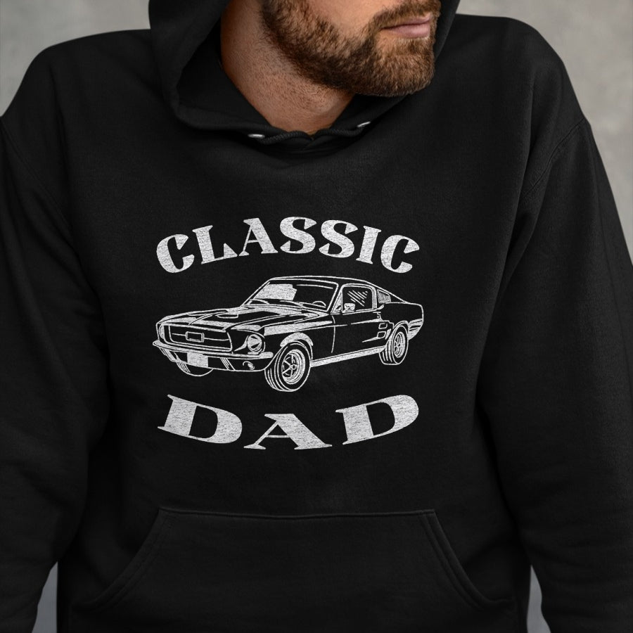 Gift for Dad Shirt, Funny Dad Unisex T-Shirt/Hoodie/Sweatshirt HLT00 – Funny Dad Classic Car Graphic T-Shirt
