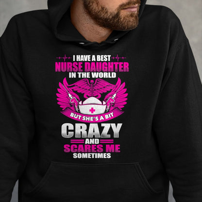 Funny Nurse Shirt, Nurse Unisex T-Shirt/Hoodie/Sweatshirt HLT00 - Nurses Mom Have Best Nurse Daughter In The World Mothers Day T-Shirt