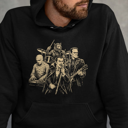 Guitar Lover Shirt, Funny Guitar UnisexT-Shirt/Hoodie/Sweatshirt HLT00 - Dracula Guitar Vampire Mummy Werewolf T-Shirt