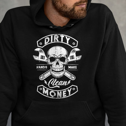 Best Mechanic Life Shirt, Funny Mechanic UnisexT-Shirt/Hoodie/Sweatshirt HLT00 - My Hands May Be Dirty But My Money is Clean Mechanic Repair T-Shirt (1)