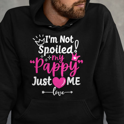 Best Wife Shirt, Wife and Husband Unisex T-Shirt/Hoodie/Sweatshirt HLT00 - I'm Not Spoiled My Pappy Just Loves Me a Team Kids Matching T-Shirt