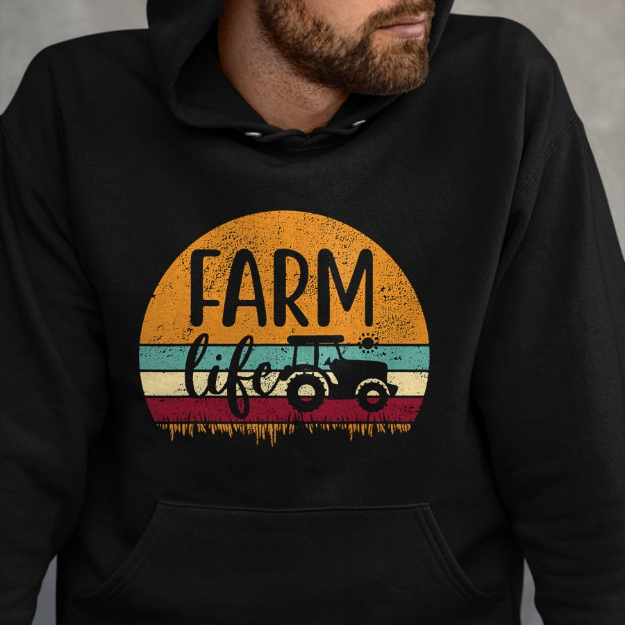 Best Farmer Life Shirt, Funny Farmer UnisexT-Shirt/Hoodie/Sweatshirt HLT00 - Retro Vintage Farm Life Farming Tractor Family Farmer Gift T-Shirt Small