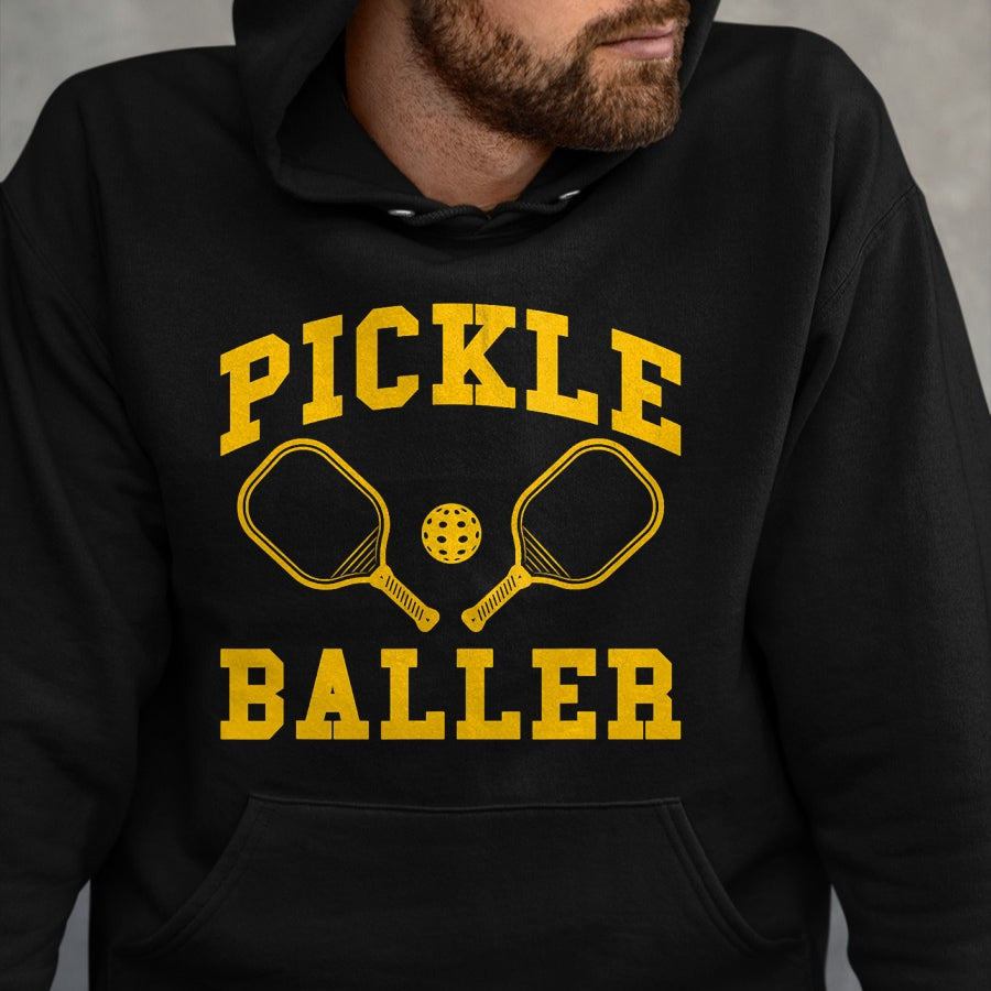 Funny Pickleball Shirt, Pickleball Lover Unisex T-Shirt/Hoodie/Sweatshirt HLT00 - Funny Pickle baller Quote Paddleball Pickleball Player retro T-Shirt