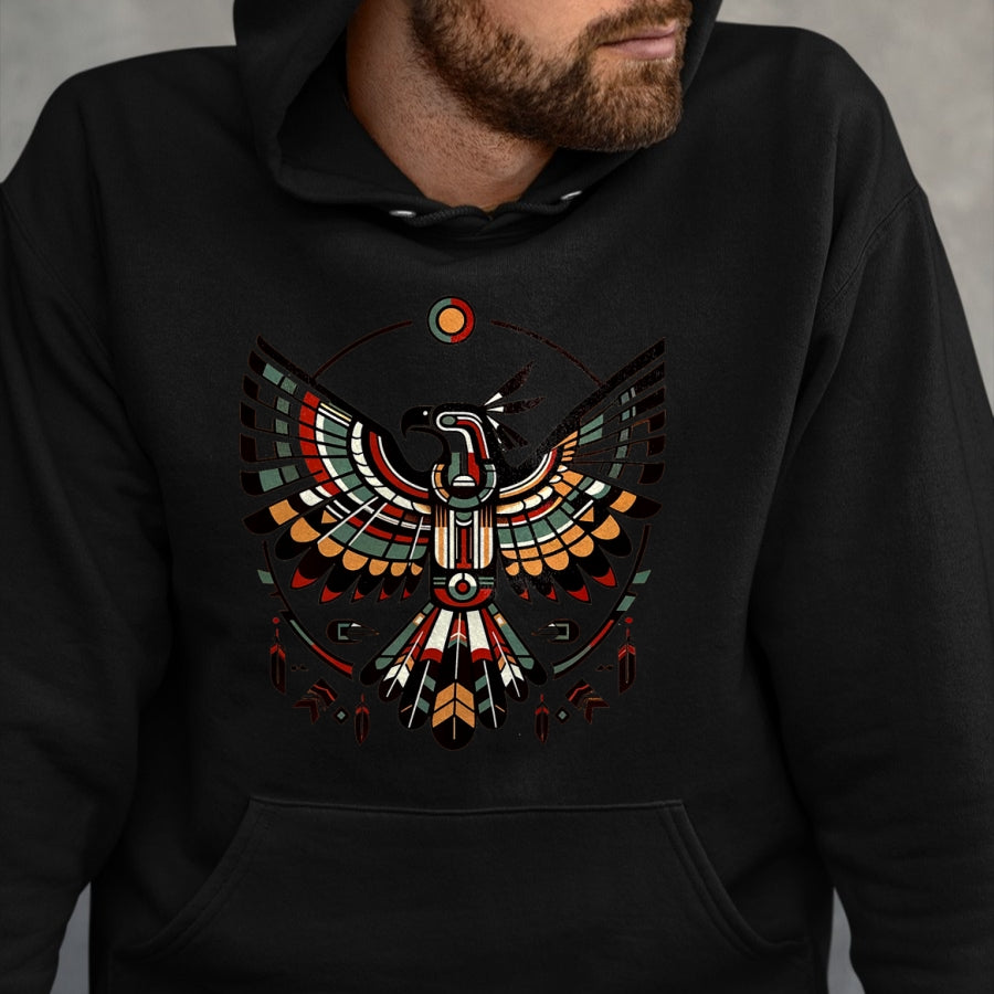 Native American T-Shirts, Vintage Native American Unisex T-Shirt/Hoodie/Sweatshirt HLT00 - Thunderbird Native American Tribal Art (2)