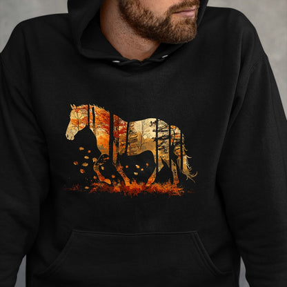 Best Horse Lover Shirt , Funny Horse UnisexT-Shirt/Hoodie/Sweatshirt HLT00 - Cute Horse Lover Autumn Leaves Pony Animal Wildlife T-Shirt