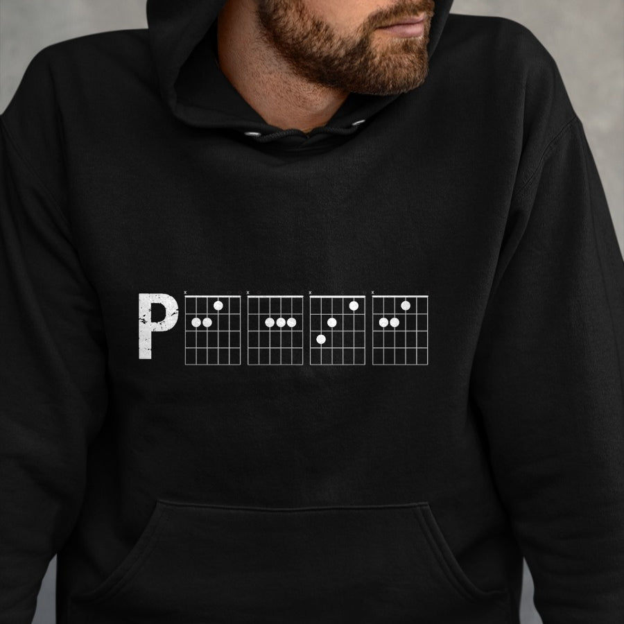 Guitar Lover Shirt, Funny Guitar UnisexT-Shirt/Hoodie/Sweatshirt HLT00 - Guitar Chord Shirt Tab Funny Peace Word Made of Chords T-Shirt