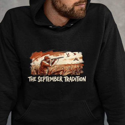 Funny Hunting Shirt, Gift For Hunting Lover Unisex T-Shirt/Hoodie/Sweatshirt HLT00 - Dove Hunting Season September Tradition Bird Hunter T-Shirt