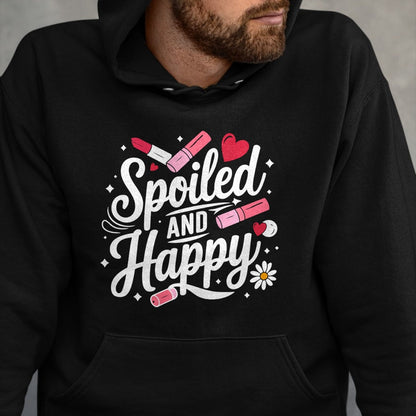 Best Wife Shirt, Wife and Husband Unisex T-Shirt/Hoodie/Sweatshirt HLT00 - Gift for wife T shirt, spoiled wife   Spoiled Wife Spoiled And Happy Sweatshirt