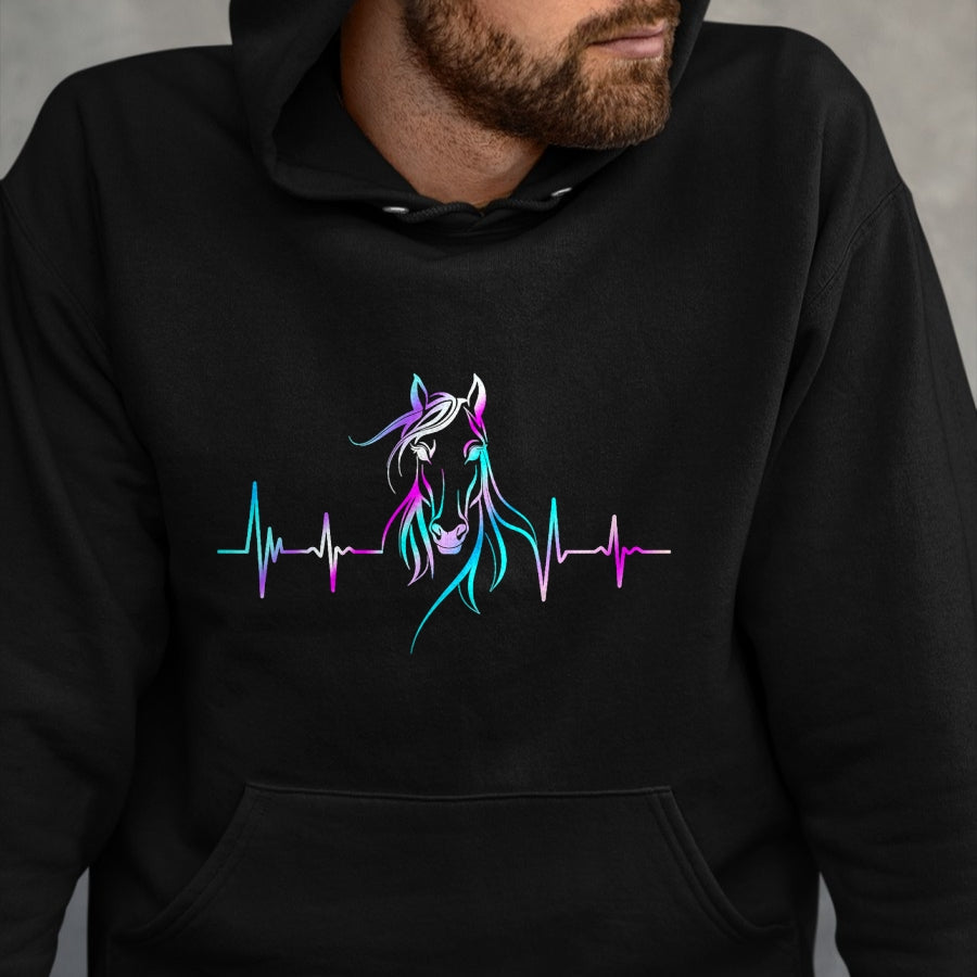 Best Horse Lover Shirt , Funny Horse UnisexT-Shirt/Hoodie/Sweatshirt HLT00 - Horse Heartbeat For Women Girls Equestrian Horseback Riding T-Shirt