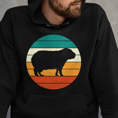Cute Capybara Shirt, Funny Capybara Unisex T-Shirt/Hoodie/Sweatshirt HLT00 - Retro Rodent Funny Capybara Dont Be Worry Be Capy T-Shirt, Men, Black, 3X-Large