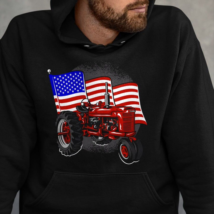 Best Farmer Life Shirt, Funny Farmer UnisexT-Shirt/Hoodie/Sweatshirt HLT00 - 4th of July Gift Patriotic Farmer US Flag Tractor Farmer T-Shirt