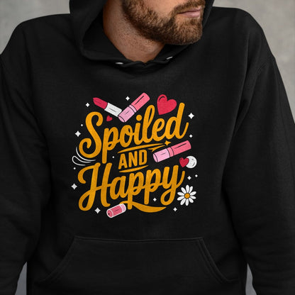 Best Wife Shirt, Wife and Husband Unisex T-Shirt/Hoodie/Sweatshirt HLT00 - Gift for wife T shirt, spoiled wife   Spoiled And Happy Spoiled Wife Sweatshirt