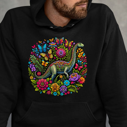 Best Dinosaur Lover Shirt, Funny Dinosaur UnisexT-Shirt/Hoodie/Sweatshirt HLT00 - Cottagecore Dinosaur Floral T-Shirt