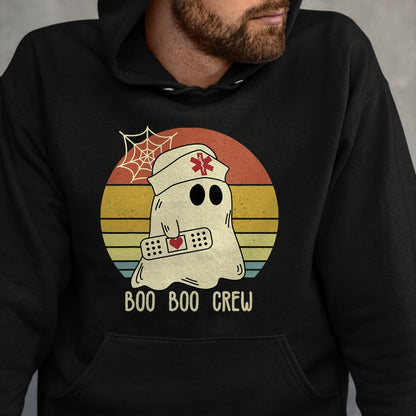Funny Nurse Shirt, Nurse Unisex T-Shirt/Hoodie/Sweatshirt HLT00 - Boo Boo Crew Nurse Halloween Nurse for Women T-Shirt