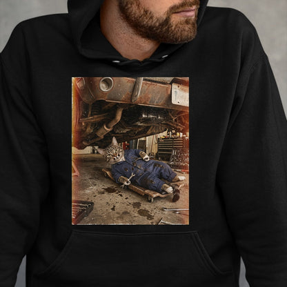 Best Mechanic Life Shirt, Funny Mechanic UnisexT-Shirt/Hoodie/Sweatshirt HLT00 - Cat Meme Funny Cat Lover Meme Humor Hilarious Cat Mechanic T-Shirt
